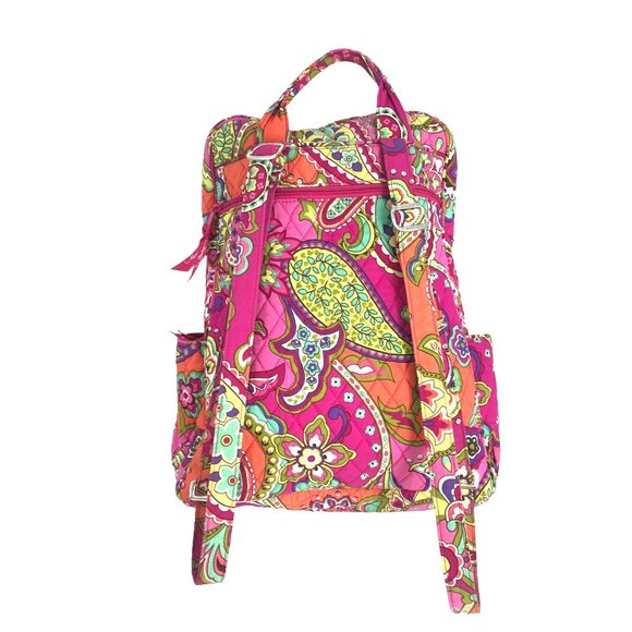 VERA BRADLEY Backpack Petal Pink Swirls 11H X 15W X 6D EUC - Picture 2 of 7